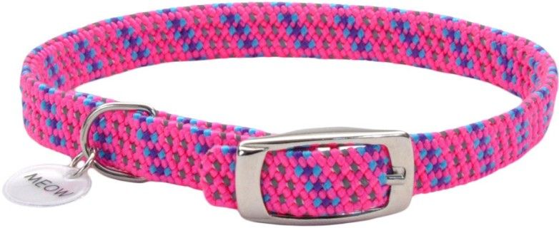 Picture of Coastal Pet 07741 PNK10 8 - 10 in. Elastacat Reflective Safety Collar with Charm Pink&#44; Small