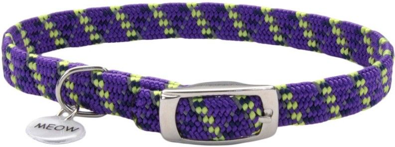 Picture of Coastal Pet 07741 PUR10 8 - 10 in. Elastacat Reflective Safety Collar with Charm Purple&#44; Small