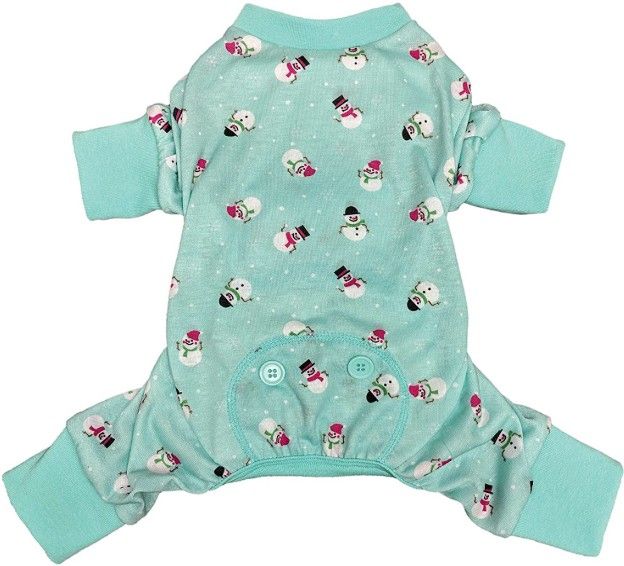 Picture of Fashion Pet 104735 Blue Snowmen Dog Pajamas - Medium