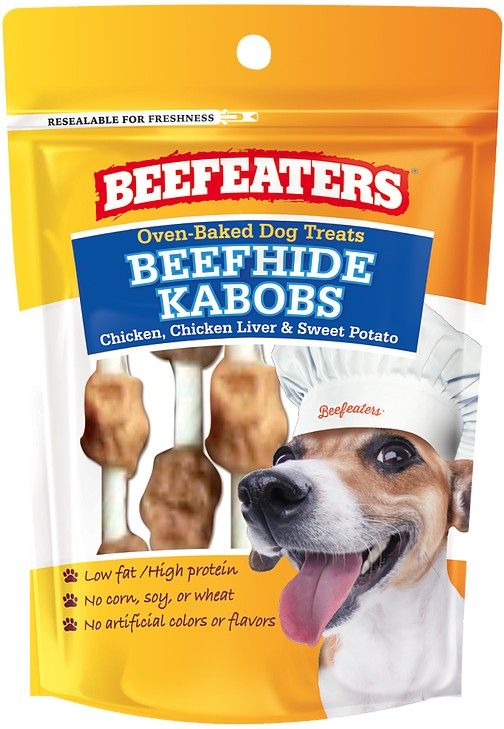 Picture of Beefeaters BFE02148 1.58 oz Oven Baked Beefhide Kabobs Dog Treat