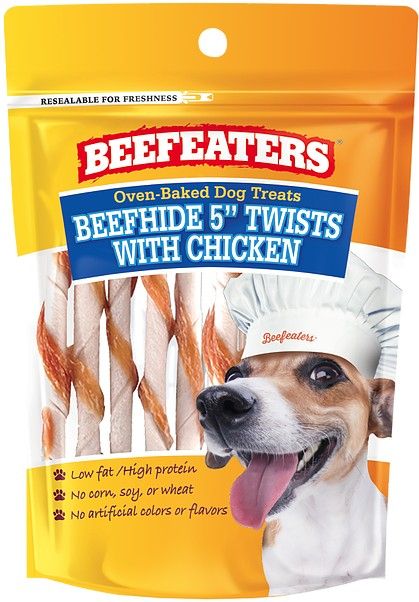 Picture of Beefeaters BFE02293 26 oz Oven Baked Beefhide & Chicken Twists Dog Treats