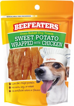 Picture of Beefeaters BFE02395 Oven Baked Sweet Potato Wrapped with Chicken Dog Treat