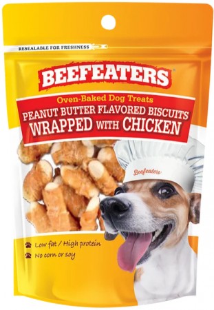 Picture of Beefeaters BFE02408 Oven Baked Peanut Butter with Chicken Biscuit for Dogs