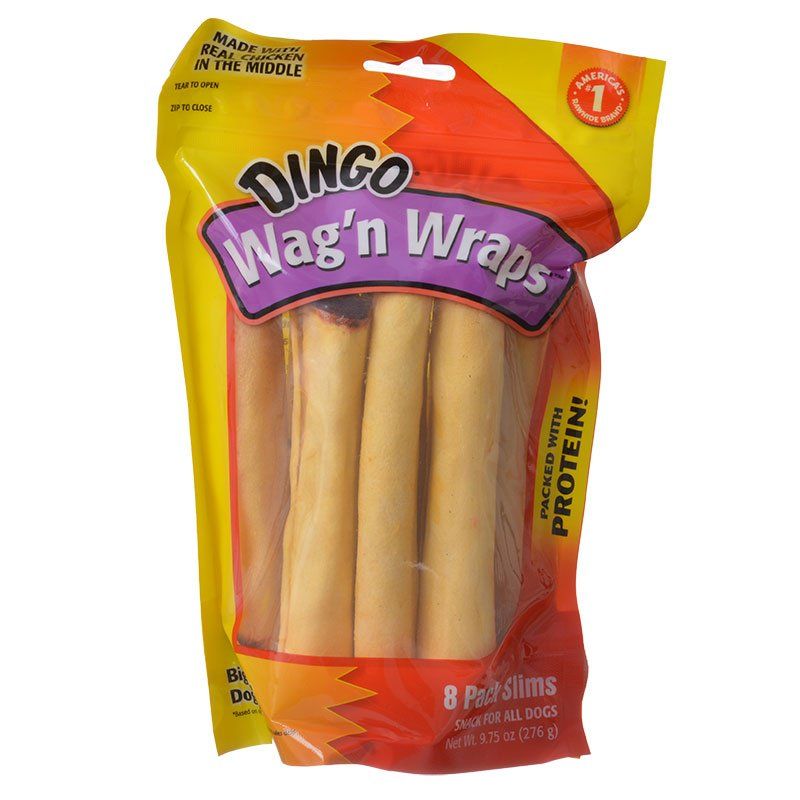 Picture of Dingo DG94006 5 in. Sticks Wagn Wraps Chicken & Rawhide Chews - Pack of 8