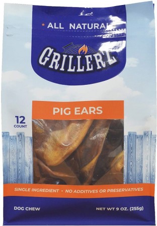 Picture of Grillerz SCP97270 All Natural Pig Ears Chew Treats for Dog - 12 Count