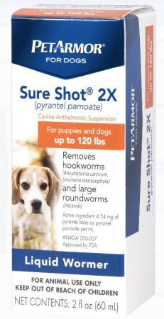 Picture of PetArmor SG02716 Sure Shot 2X Liquid De-Wormer for Puppies & Dogs - Up to 120 lbs