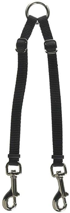 Picture of Coastal Pet 369BK24 24 x 0.37 in. Two Dog Adjustable Nylon Coupler&#44; Black