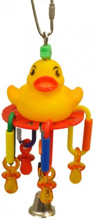 Picture of A&E Cage AE01201 Happy Beaks Lucky Rubber Ducky Bird toy