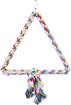 Picture of A&E Cage AE01269 Happy Beaks Triangle Cotton Rope Swing