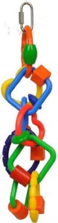 Picture of A&E Cage AE01321 Happy Beaks Plastic Rings & Blocks Bird Toys