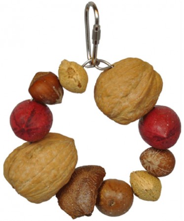 Picture of A&E Cage AE01329 Happy Beaks Deluxe Mixed Nut Ring Jr Tropical Delight