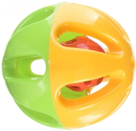 Picture of A&E Cage AE99142 3 in. Wide Happy Beaks Large Round Rattle Foot Toys for Birds