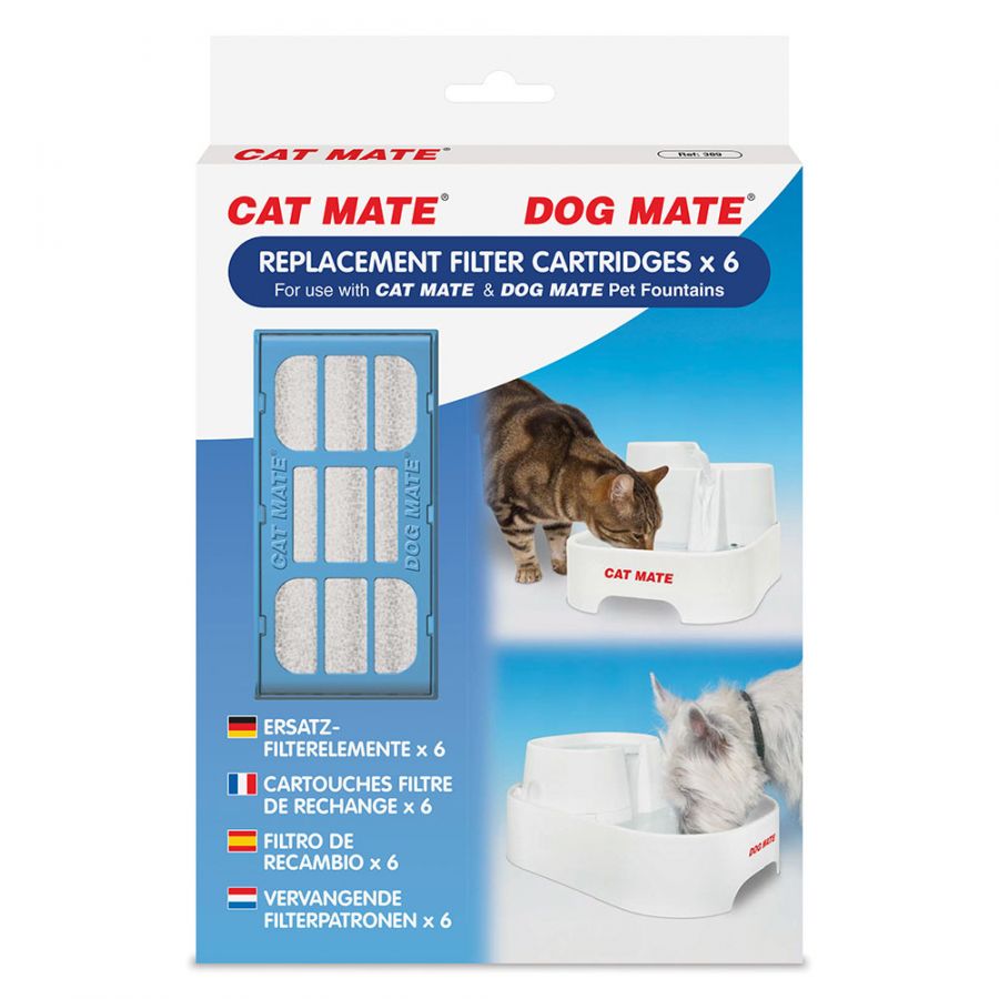 Picture of Cat Mate AM00389 Replacement Filter Cartridge for Pet Fountain - 6 Count