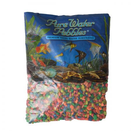 Picture of Pure Water Pebbles 30035 Aquarium Gravel, Neon Rainbow