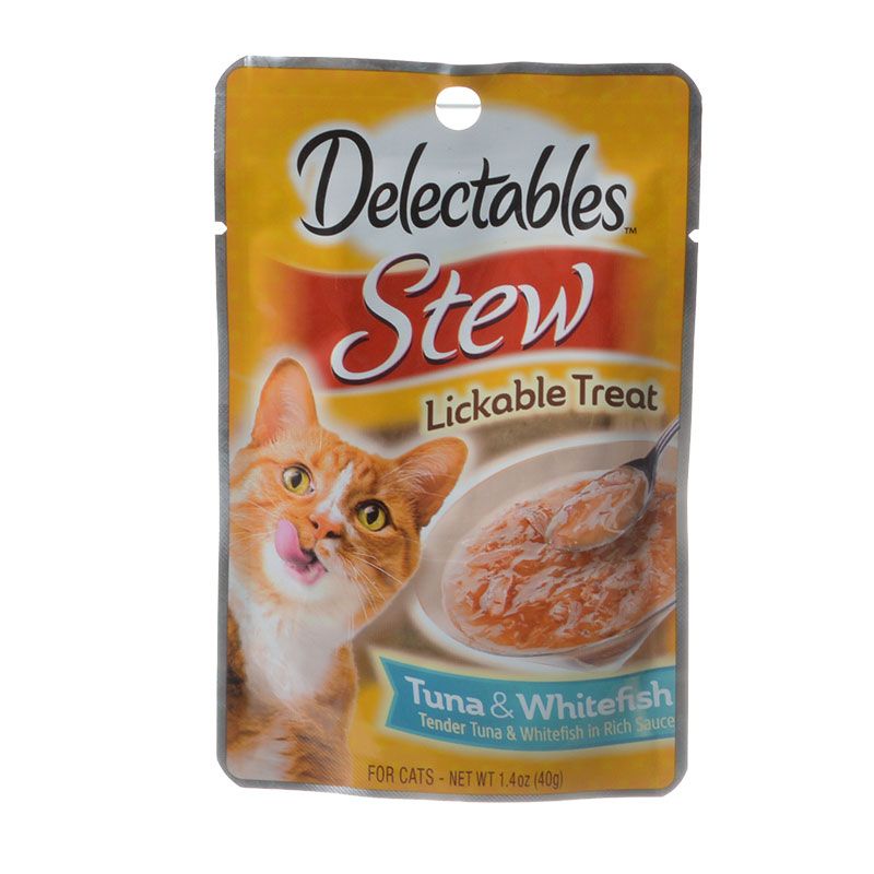 Picture of Hartz 11054 1.4 oz Delectables Stew Lickable Cat Treats - Tuna & Whitefish