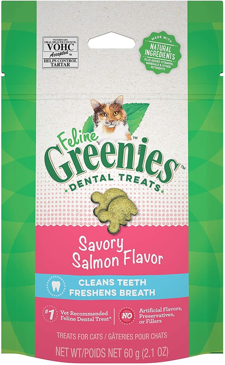 Picture of Greenies GR11139 2.5 oz Feline Natural Dental Treats Tempting Salmon Flavor