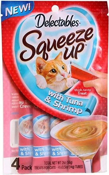 Picture of Hartz HZ15526 Delectables Squeeze Up Lickable Cat Treat - Tuna & Shrimp