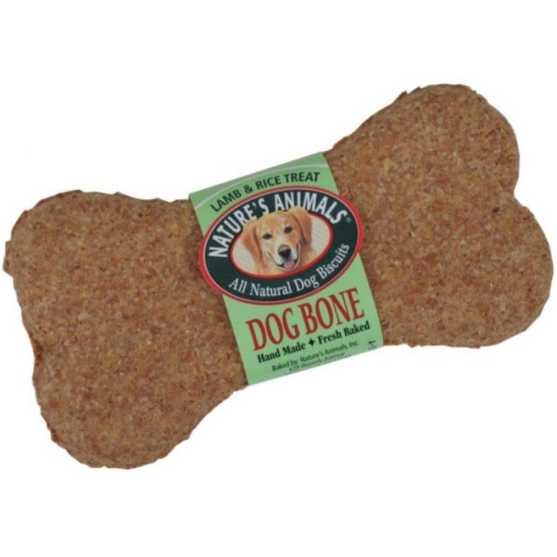 Picture of Natures Animals NR00481 All Natural Dog Bone - Lamb & Rice Flavor - Pack of 24