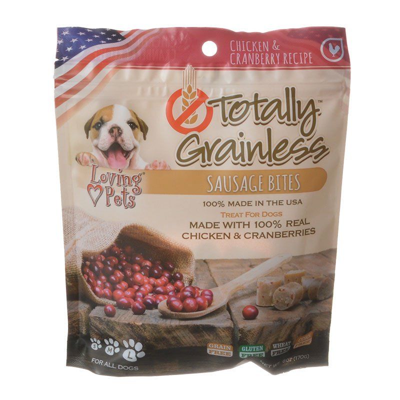 Picture of Loving Pets PC05317 6 oz Totally Grainless Sausage Bites Dog - Chicken & Cranberries