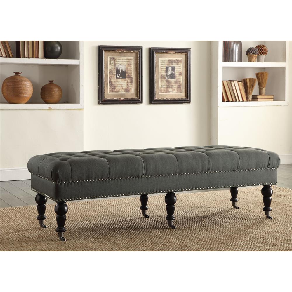 Picture of Linon 368254CHAR01U 62 in. Isabelle Bed Bench&#44; Black
