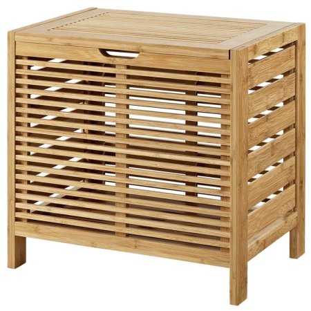 Picture of Linon 980214NAT01U Bracken Bamboo Hamper&#44; Natural Bamboo