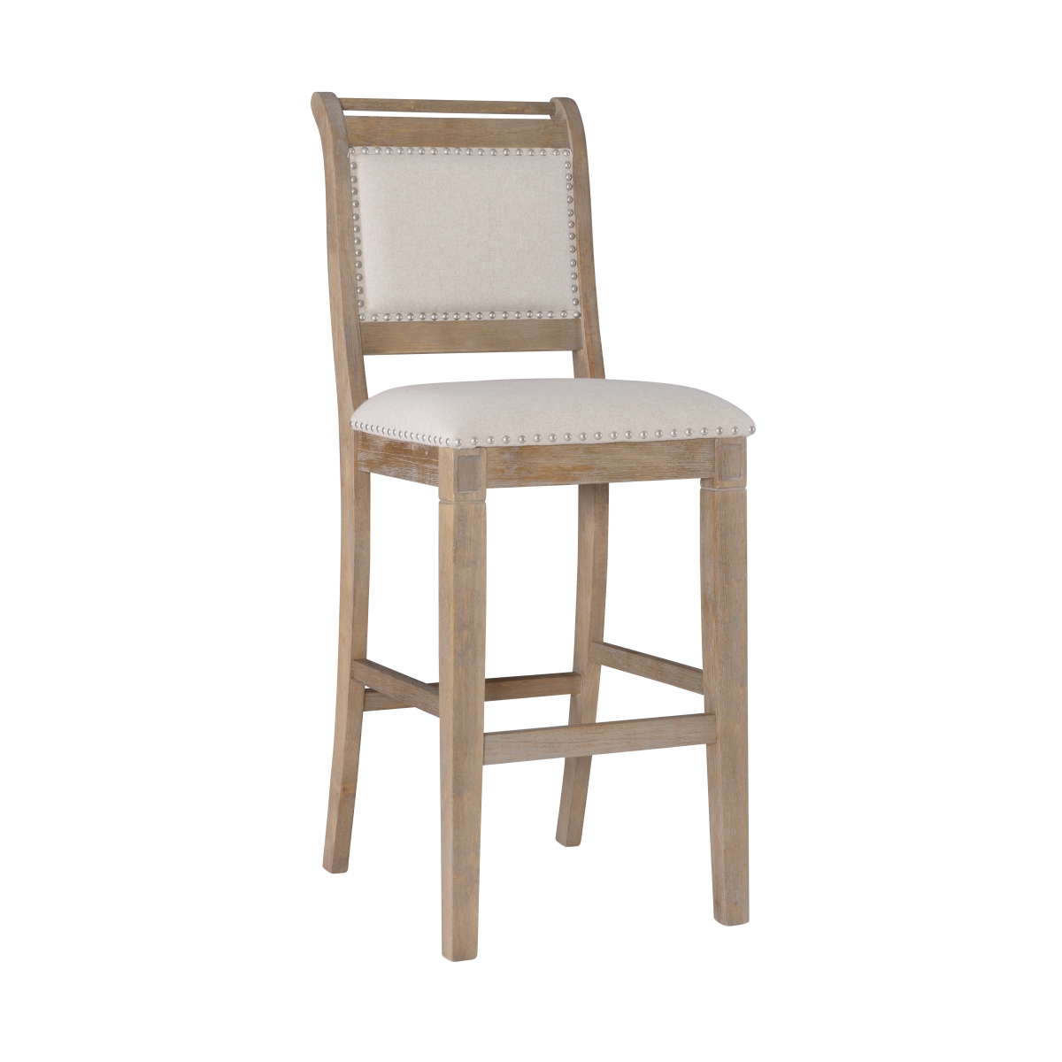 Picture of Linon Home Decor BS236NAT01U 46.75 x 18.25 x 22.75 in. Emmy Natural Bar Stool - 30 in.