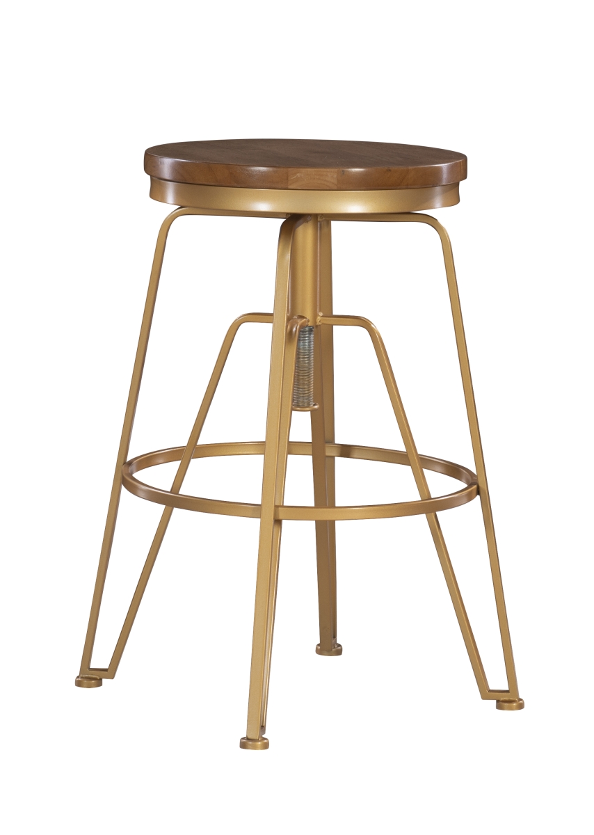 Picture of Linon Home Decor BS244BRSMG1AS 25-29 x 15.75 x 15.75 in. Adjustable Workshop Stool&#44; Matte Gold