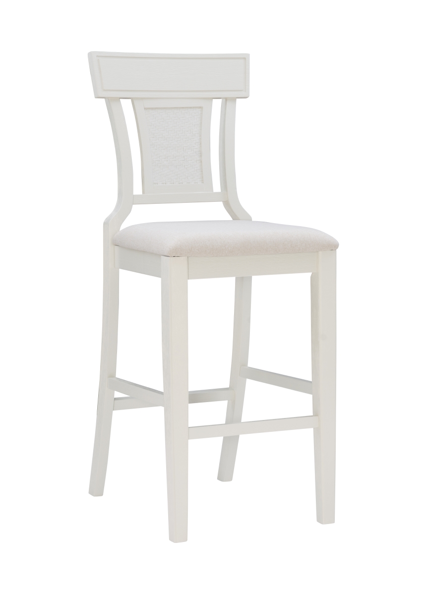 Picture of Linon Home Decor BS253WHI01U 47 x 22.50 x 19 in. Rylan White Wash Bar Stool