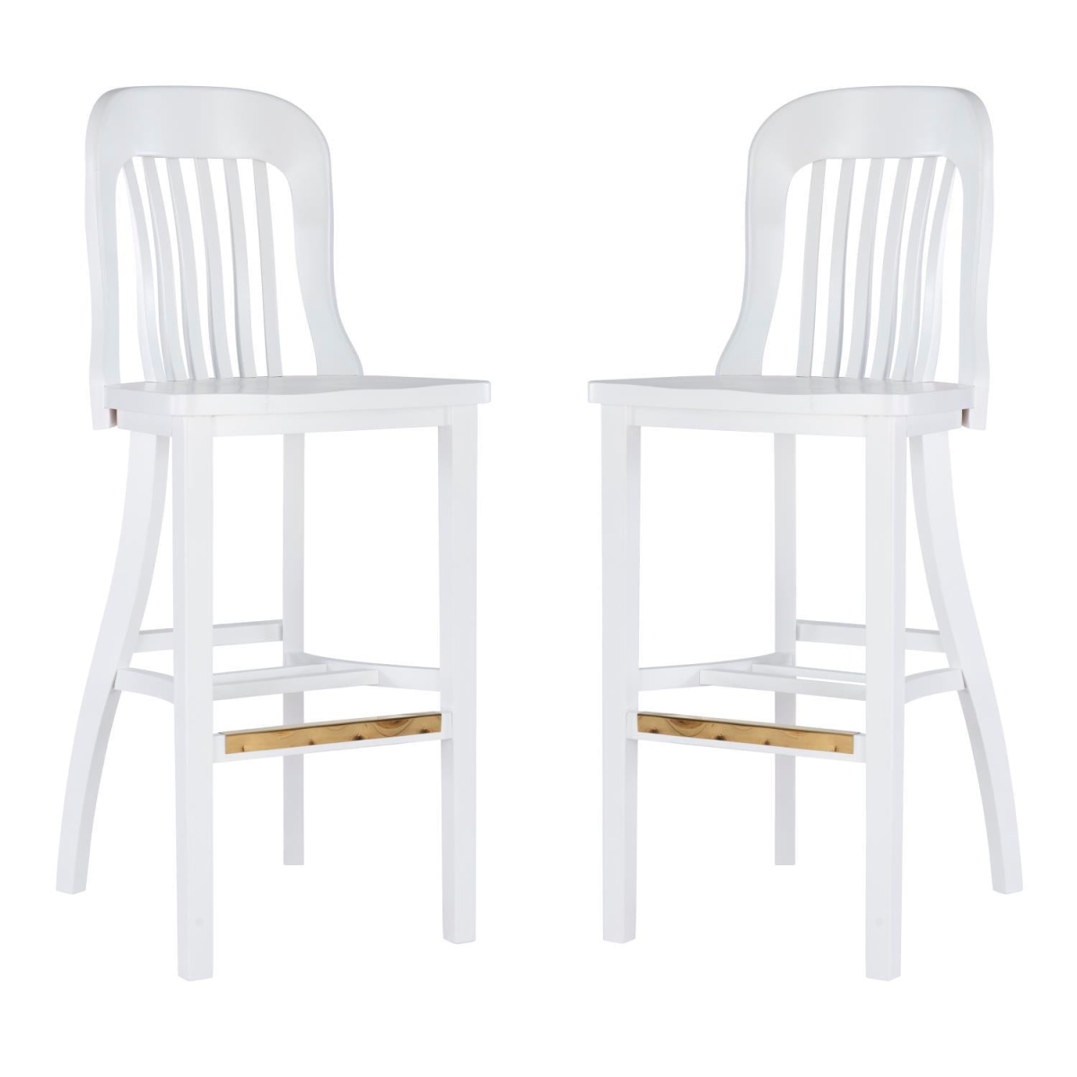 Picture of Linon Home Decor BS294WHT02ASU 46.50 x 19 x 20.50 in. Maylen Barstool, White - Set of 2