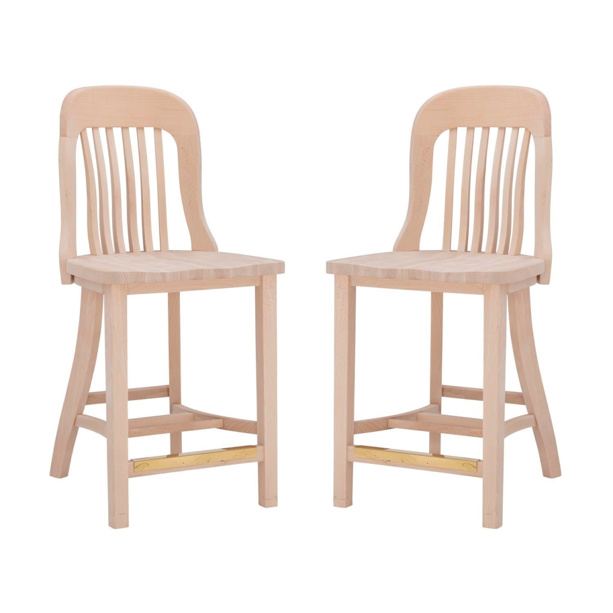 Picture of Linon Home Decor BS294UNFIN02ASU 34.75 x 18.25 x 21 in. Maylen Barstool - Set of 2