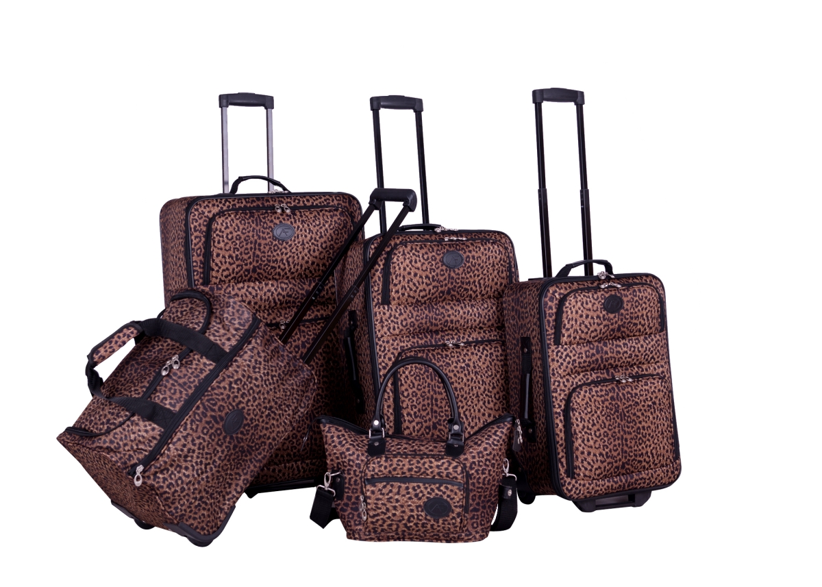 Picture of American Flyer 86500-5 LEO 5 - Piece Animal Print Luggage Set