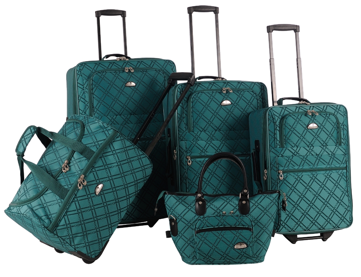 Picture of American Flyer 82900-5 GRN 5 - Piece Pemberly Buckles Luggage Set&#44; Green