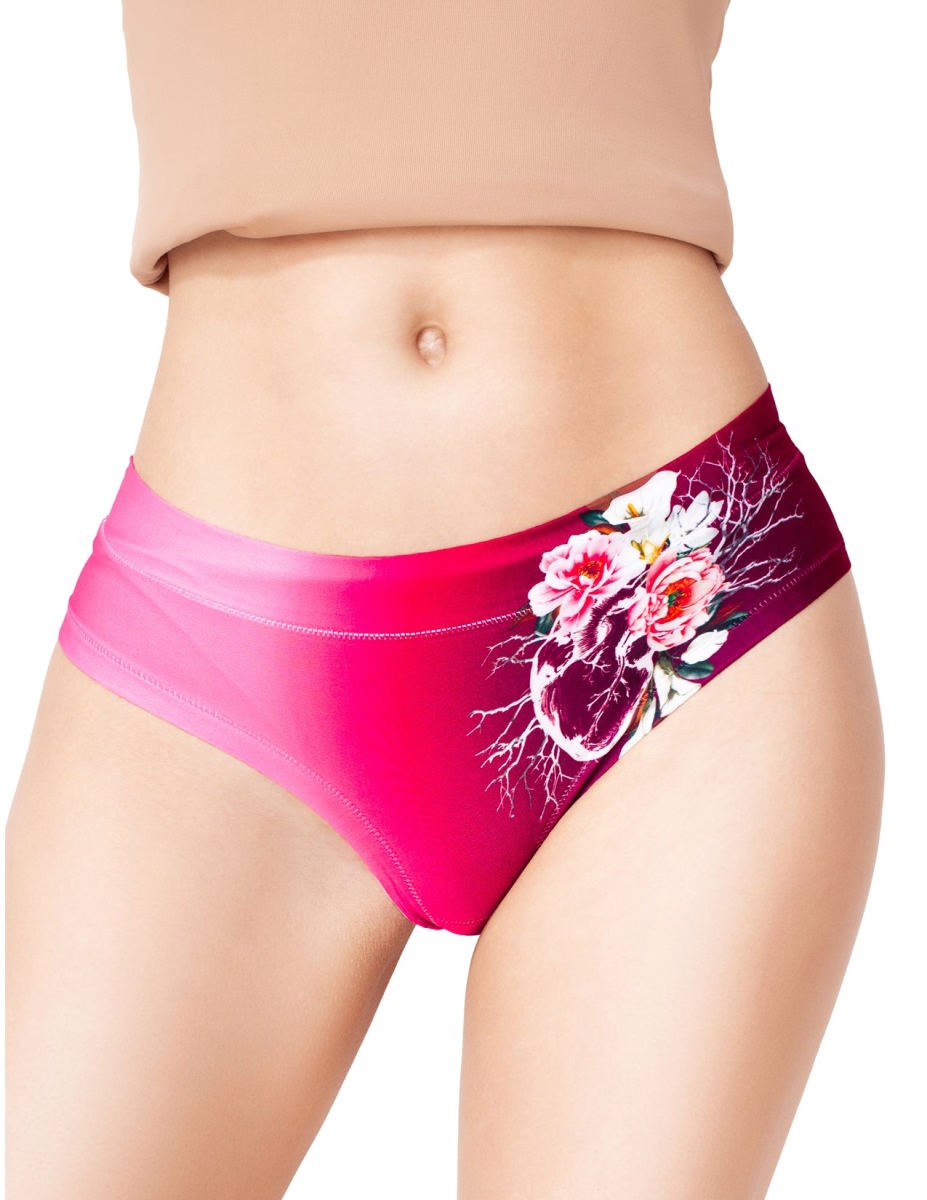 EBB-14 Slip Comfortable Panties with Impressive Prints - Exotic Bloom - Bump - Extra Large