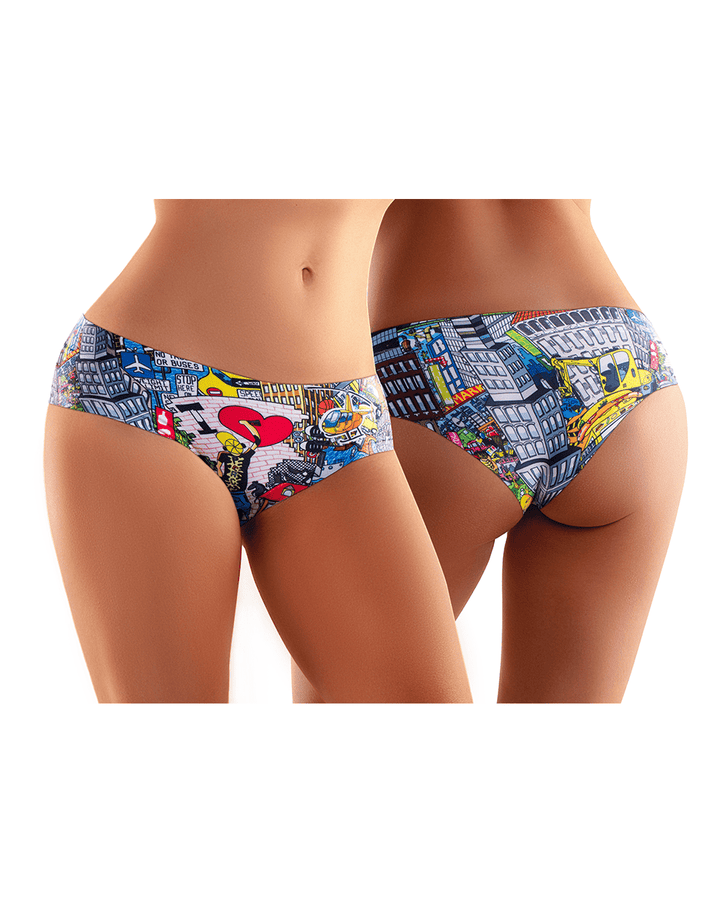 GGL-14 Slip Comfortable Panties with Impressive Prints - Graffity - Love - Extra Large