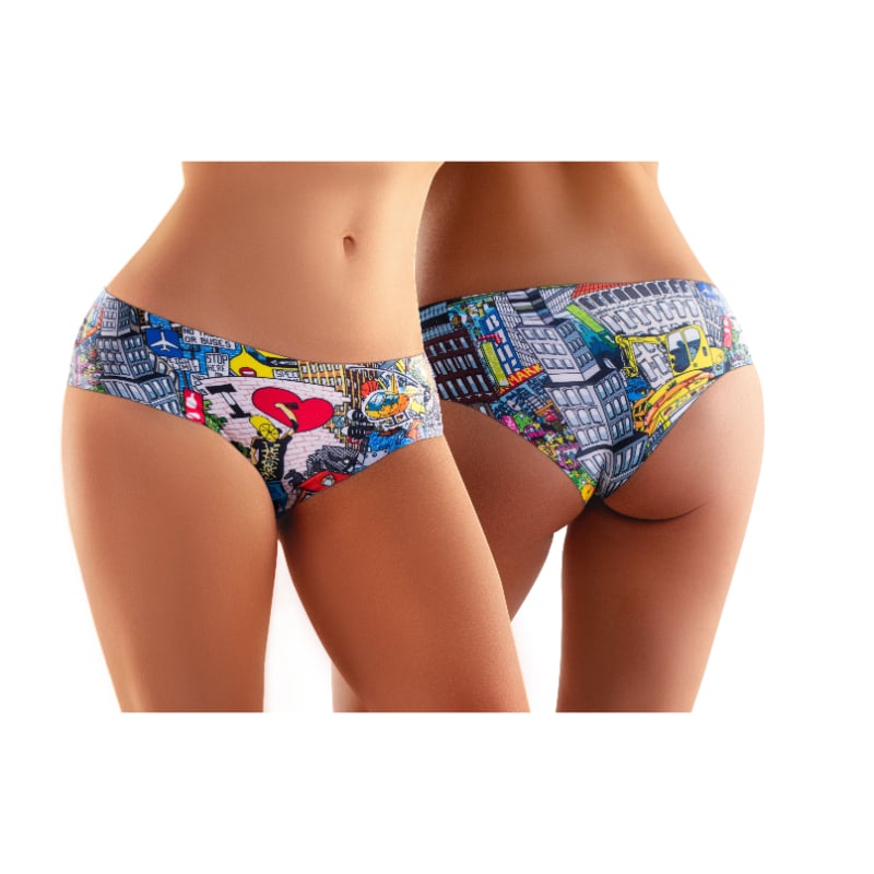 GGL-24 Thong Comfortable Panties with Impressive Prints - Graffity - Love - Extra Large