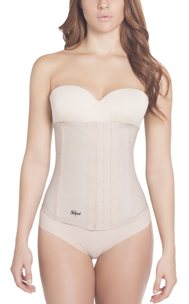 Picture of Classic Latex Waist Cincher- Nude - 14