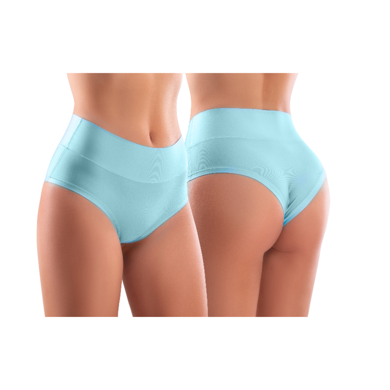 7DA-31 High-Briefs Comfortable Panties with Impressive Prints - 7 Days - Aqua - Small