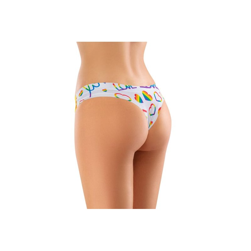 CPL-21 Thong Comfortable Panties with Impressive Prints - Pride - Love Is - Small
