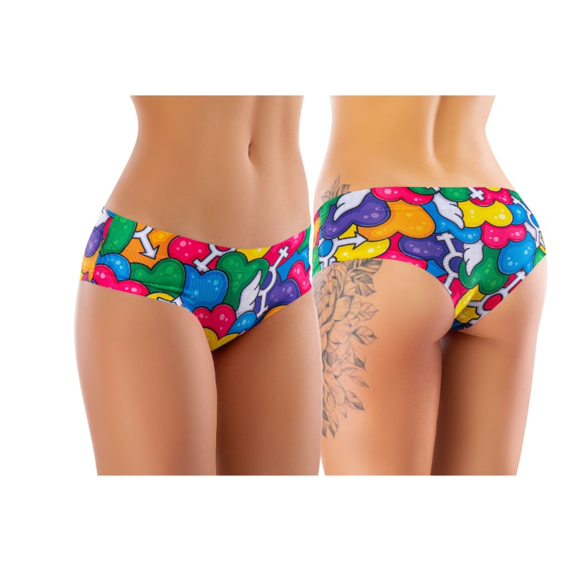CPHS-14 Slip Comfortable Panties with Impressive Prints - Pride - Hearts - Extra Large