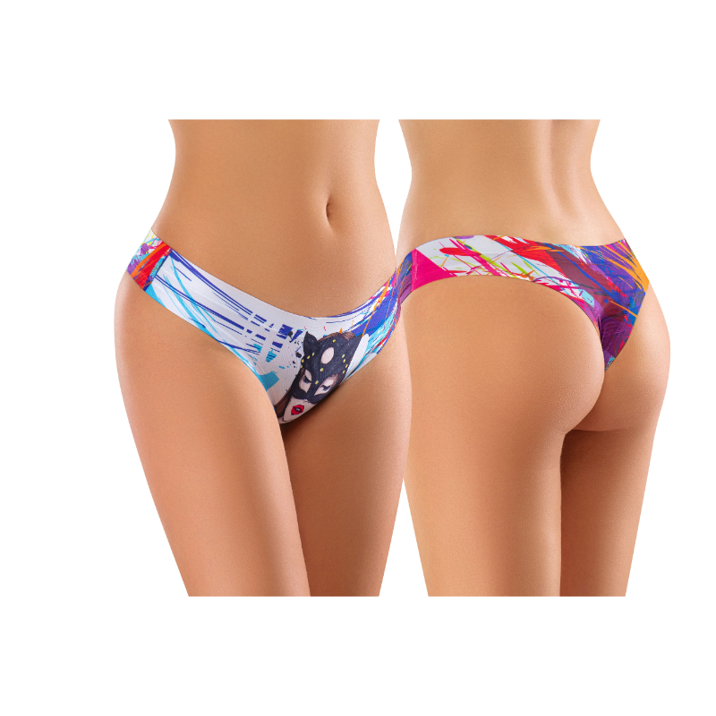 CCF-21 Thong Comfortable Panties with Impressive Prints - Cabal - Freya - Small