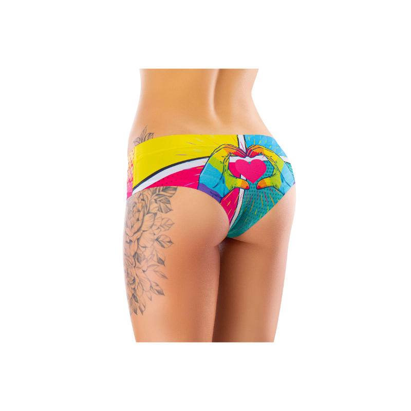 Slip Comfortable Panties with Impressive Prints - Intrigue - Amour - Extra Large