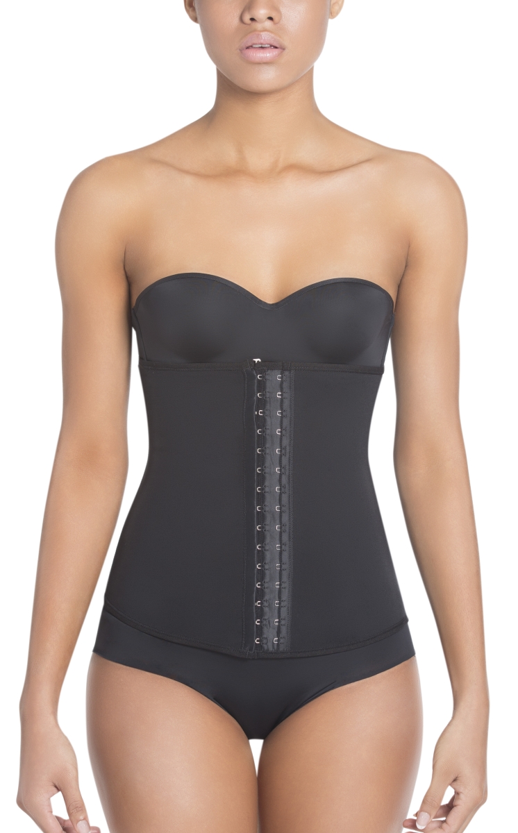 Firm Control Shaping Wait Cincher with Latex  Black- 2XL