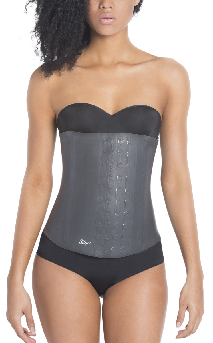 Classic Latex Waist Cincher - Black - 14
