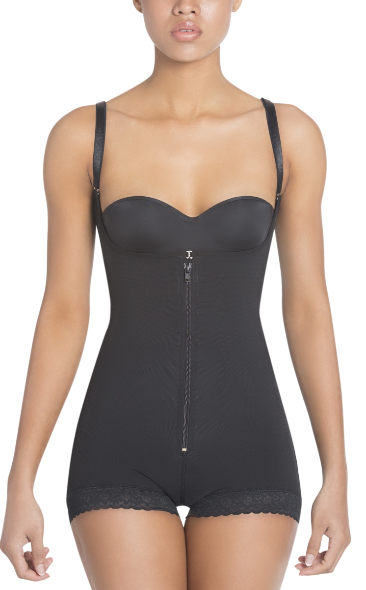 High Compression Braless B ody Shaper Briefs-Black- XL