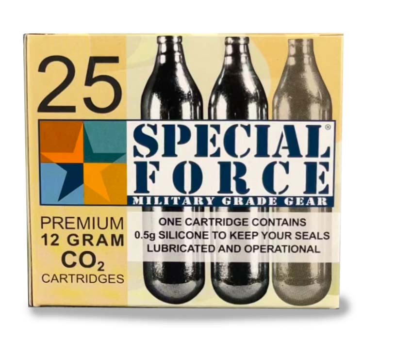 42225 12 g Premium Non Threaded CO2 for Paintball - Pack of 25