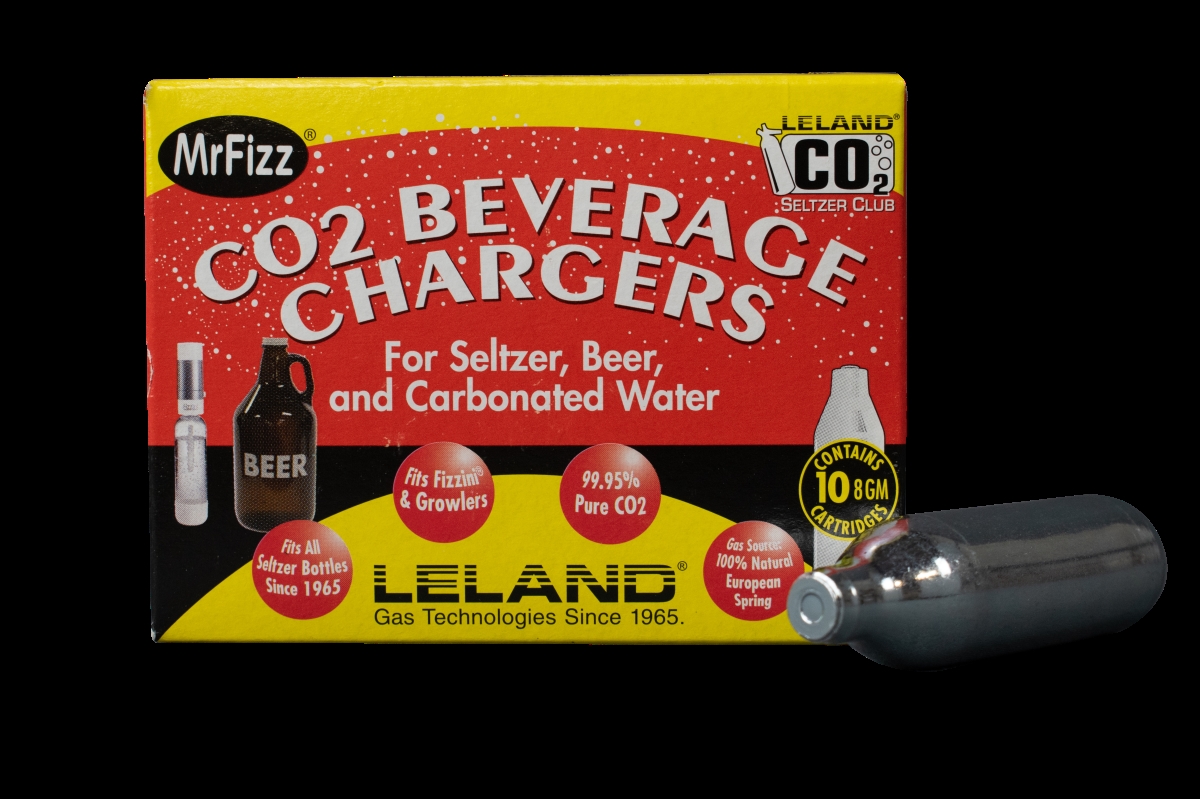 Picture of Leland 30407-6 8 g Mr. Fizz Seltzer Charger Cartridges&#44; 10 Pack per Box