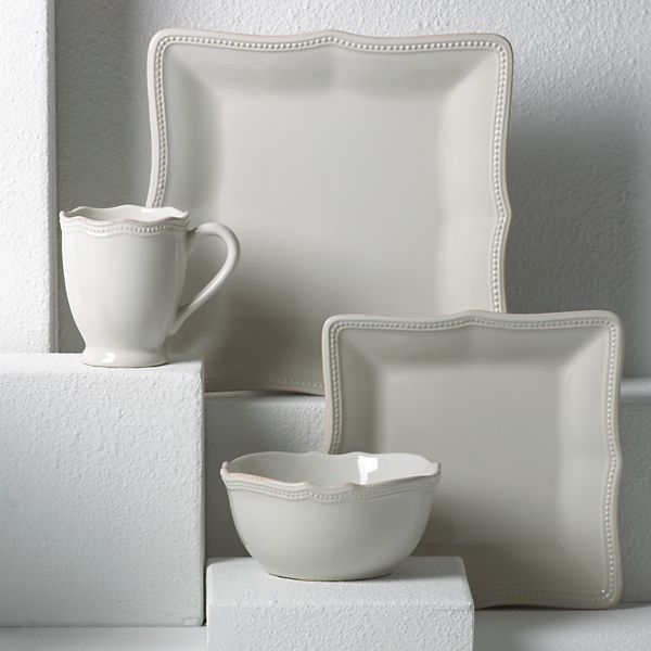 Picture of Lenox 854796 French Perle Bead White Square Place Setting - 4 Piece