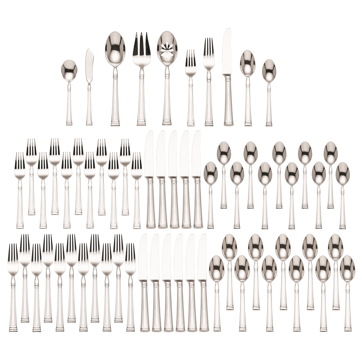 Picture of Lenox 815485 Esquire Flatware No Caddy Set, Stainless Steel - 65 Piece