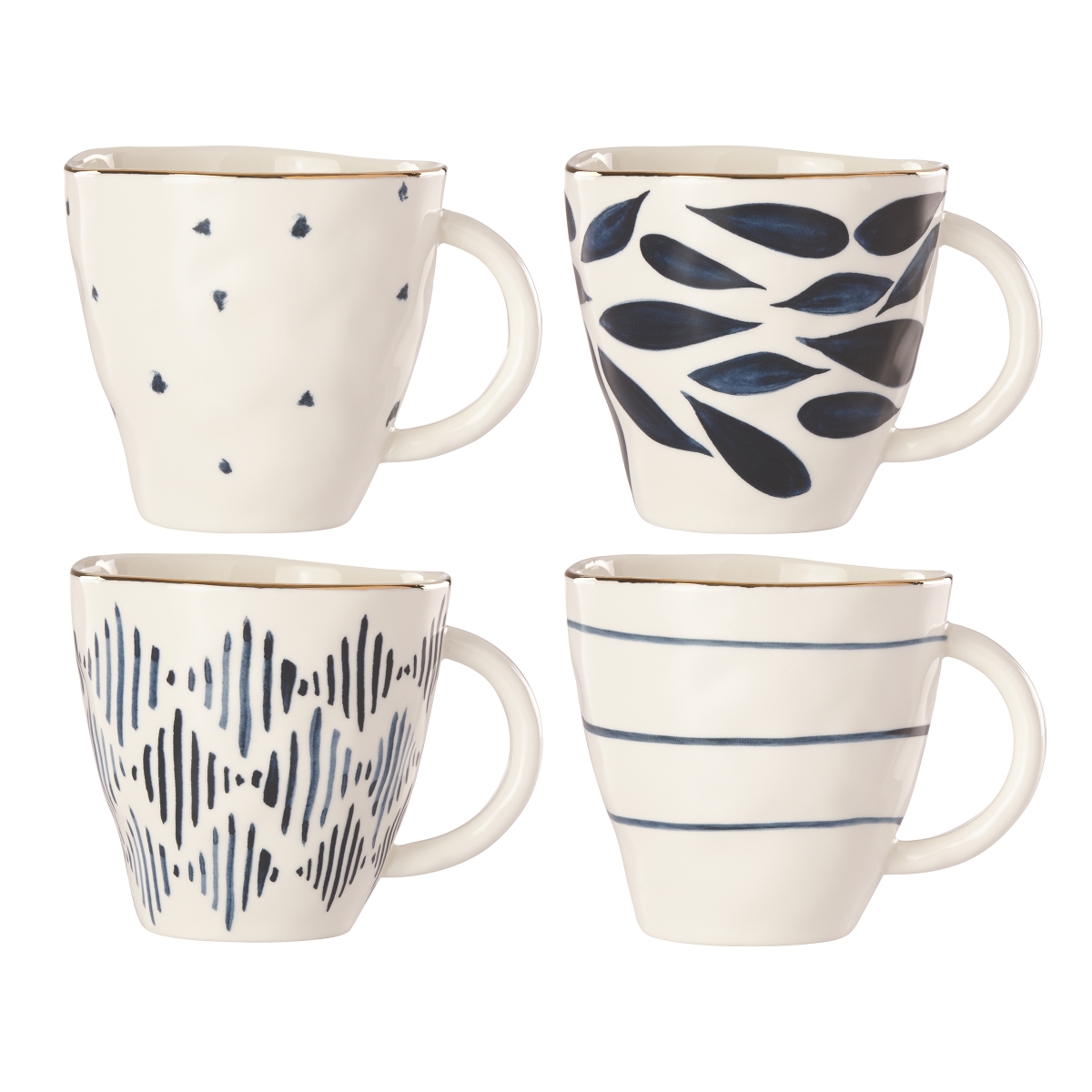 Picture of Lenox 890204 Blue Bay Dessert Mugs, White - Set of 4