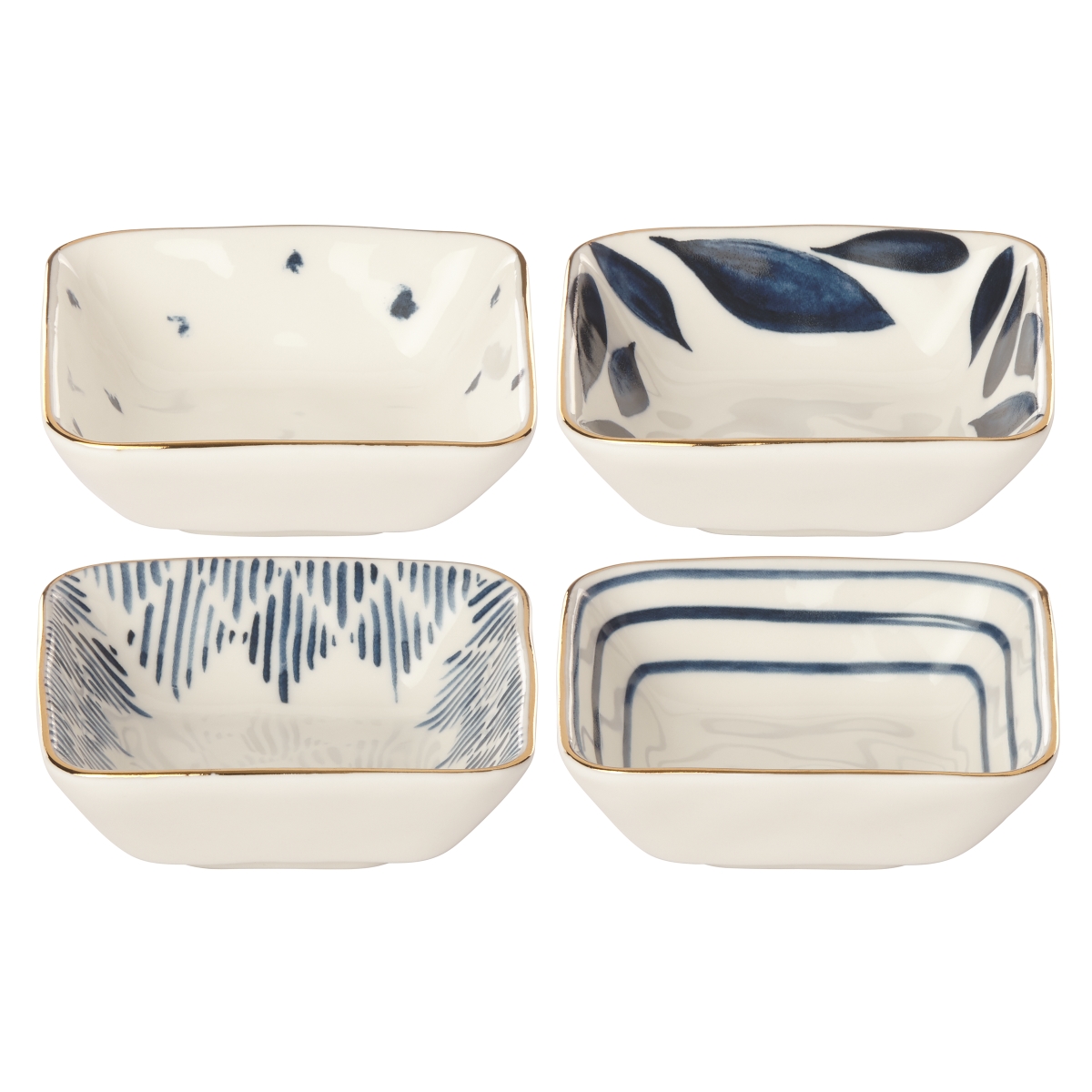 Picture of Lenox 890208 Blue Bay Stacking Dip Snack Bowls, White - Set of 4